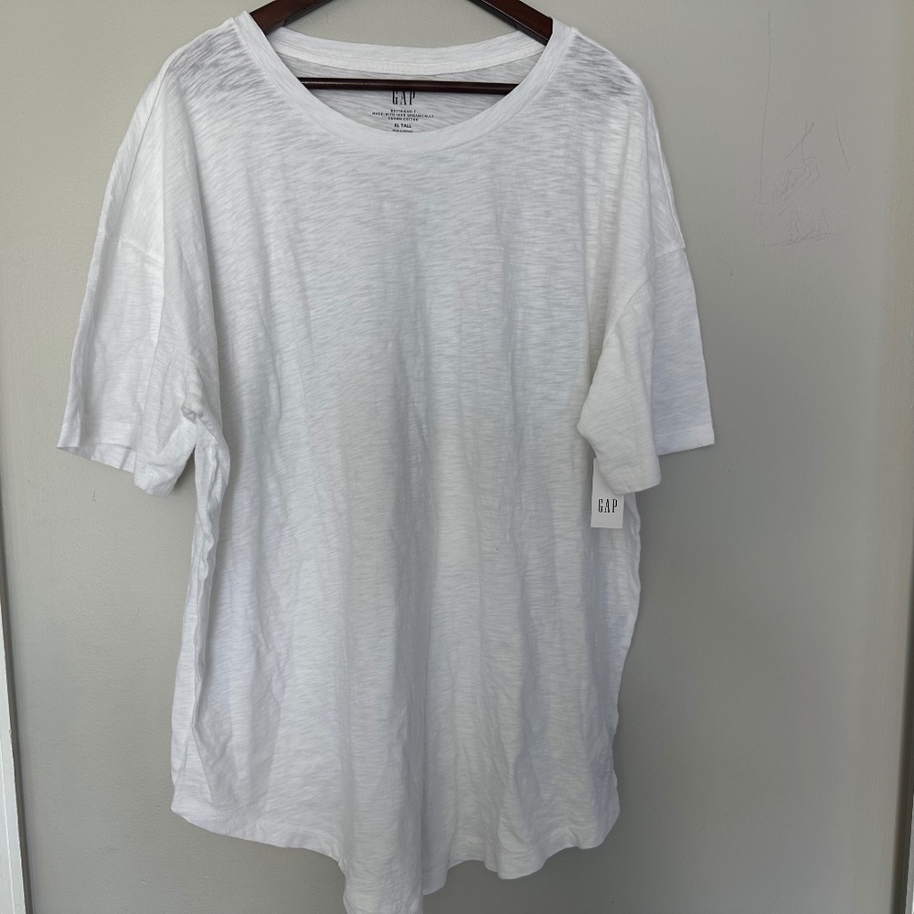 NWT GAP Crew Neck Oversized Boyfriend Tee T Shirt XL Tall